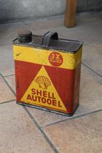 rare bidon huile shell allemand 1930, Collections, Enlèvement ou Envoi, Utilisé, Panneau publicitaire
