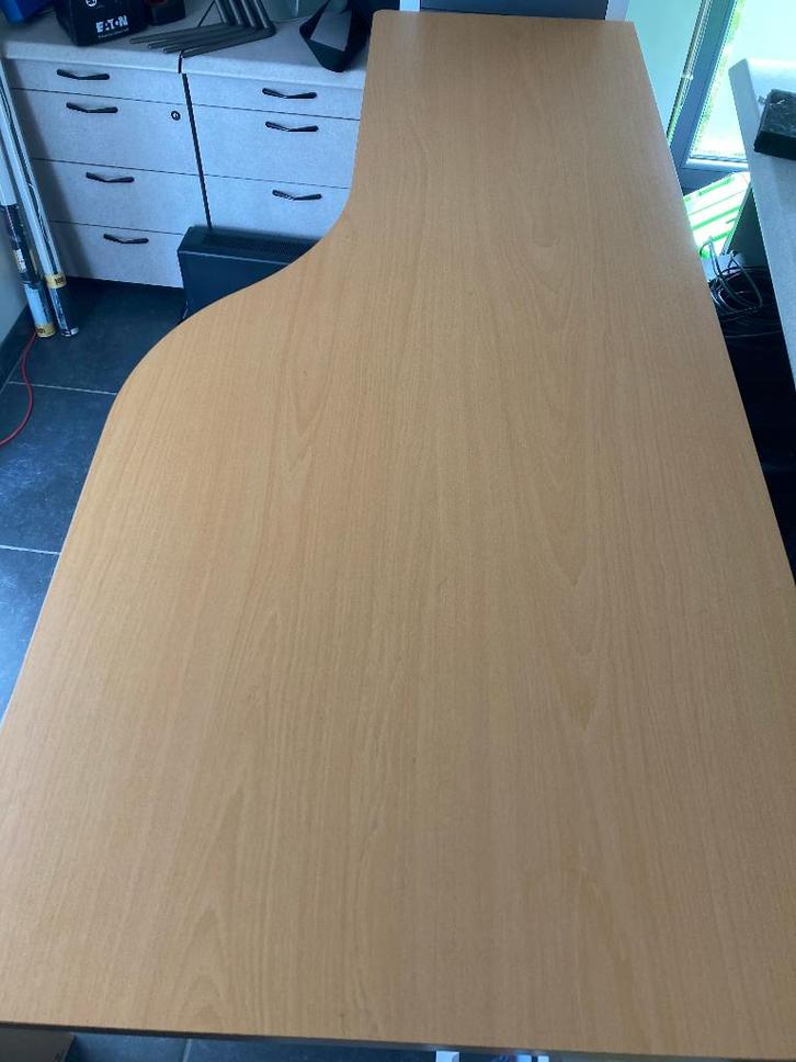 Bureau enfant incurvé planche de 28mm chêne/turquoise, Maison & Meubles, Bureaux, Bureau, Enlèvement