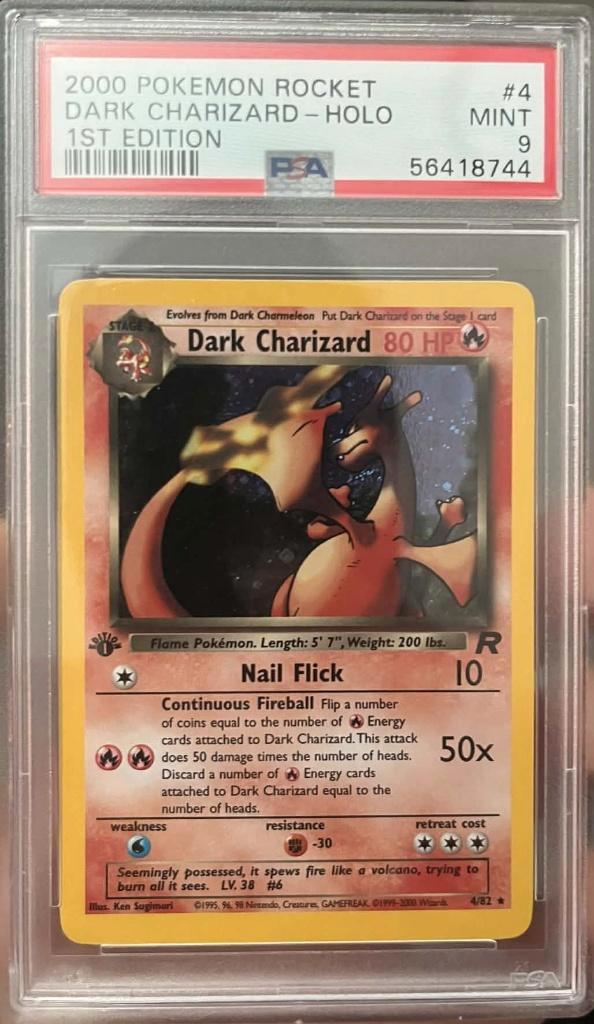 4/82 dark charizard 1st psa 9, Hobby & Loisirs créatifs, Jeux de cartes à collectionner | Pokémon, Foil, Enlèvement ou Envoi