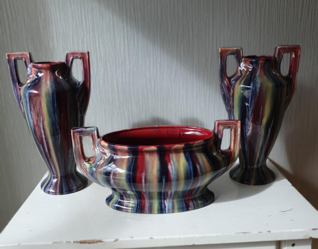 Ensemble  Art Deco français - Louis Gueule Vierzon 3 pièces, Enlèvement ou Envoi