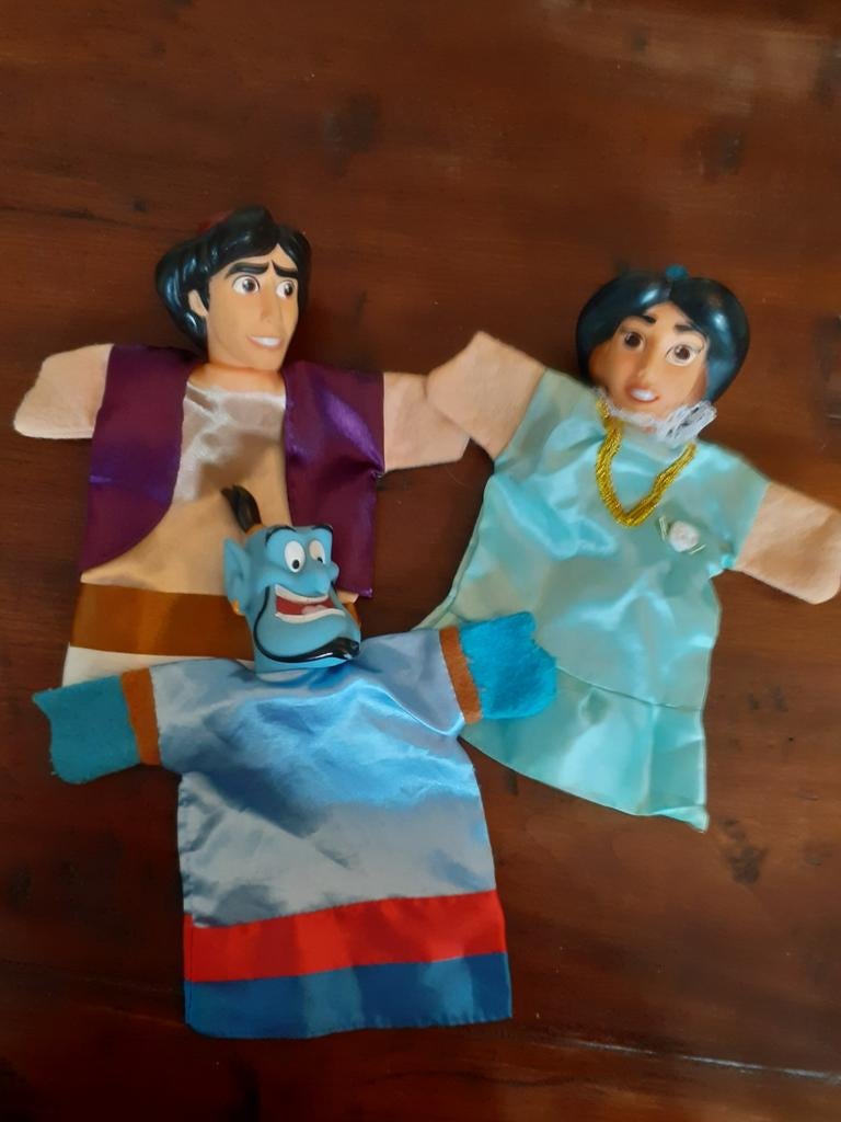 Aladdin handpoppen poppenkastpoppen Disney, Ophalen of Verzenden