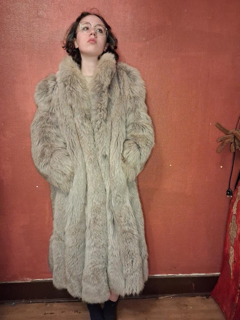 Magnifique manteau de fourure en renard blanc ., Vêtements | Femmes, Vestes | Hiver, Taille 38/40 (M), Gris, Enlèvement ou Envoi