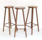 3 strakke vintage Barkrukken, 3 tabourets, Enlèvement, Utilisé, Bois