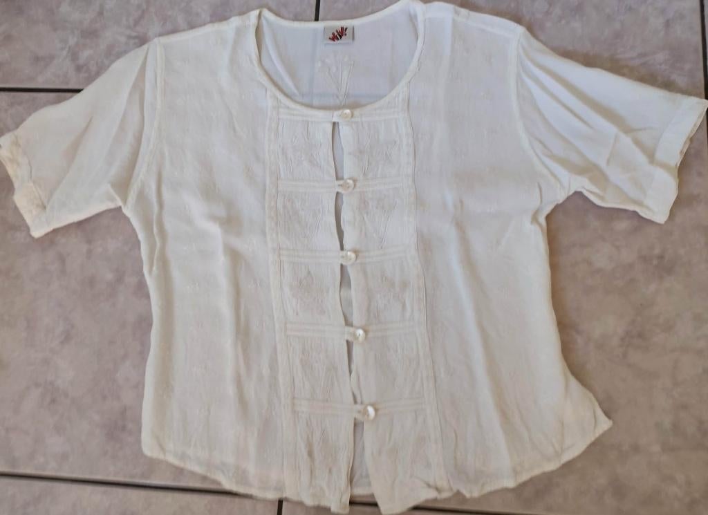 Wow romantisch bloesje, Kleding | Dames, Ophalen of Verzenden, Gedragen, Maat 36 (S), Wit