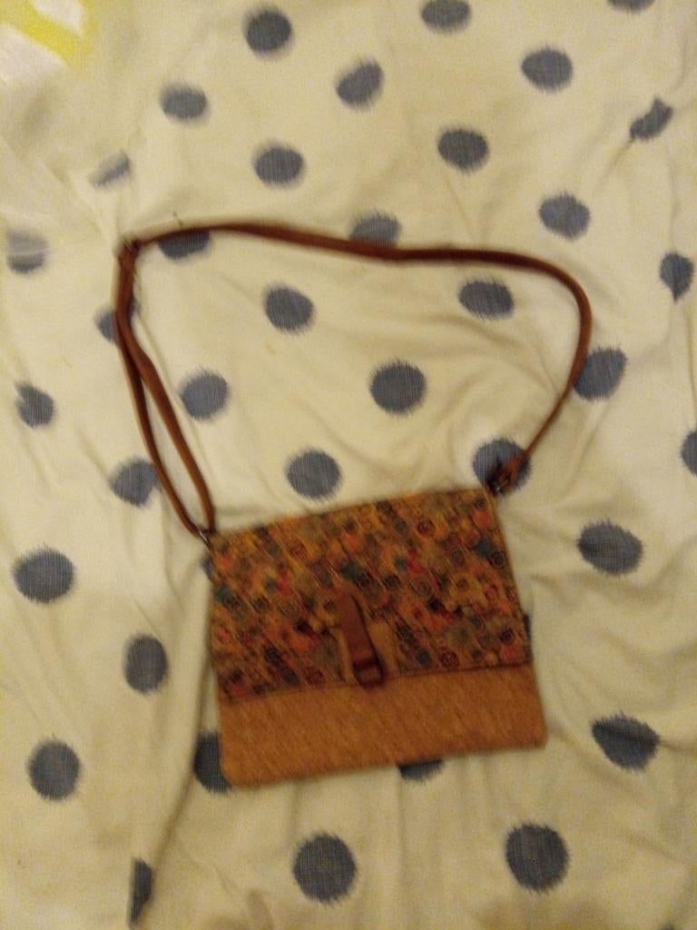 Bruine handtas merk mandoline, Ophalen of Verzenden, Handtas