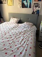 Lit double 180x200 boxspring vert, Maison & Meubles, Chambre à coucher | Chambres à coucher complètes, Enlèvement, Utilisé, Deux personnes