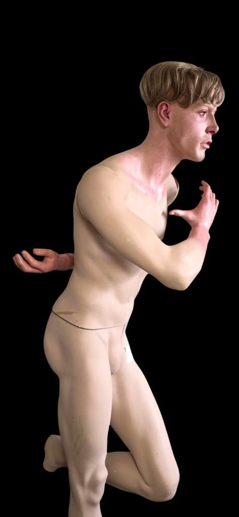 Handgeschilderde Realistische Hindsgaul rennende mannequin, Verzamelen, Militaria | Tweede Wereldoorlog, Ophalen of Verzenden