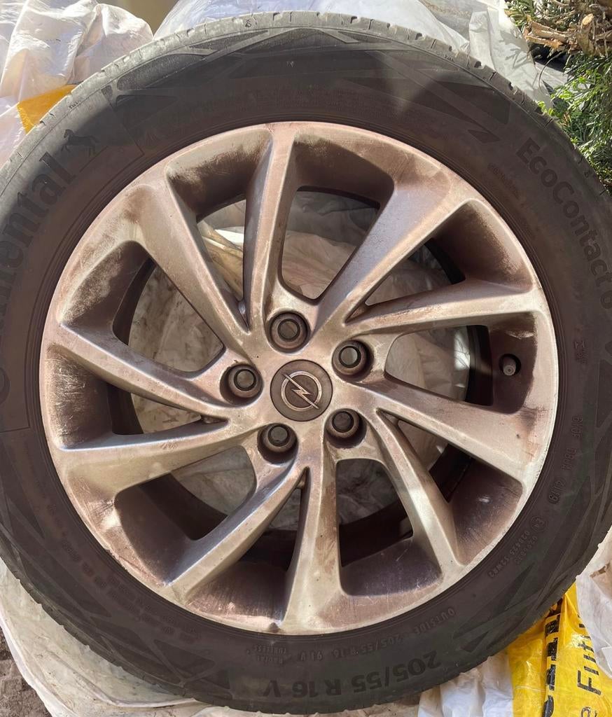 Velgen + banden in heel goede staat voor opel, Auto-onderdelen, Banden en Velgen, Ophalen of Verzenden, Band(en)
