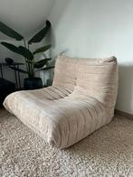 Eenzit lounge zetel - beige corduroy stof, Enlèvement, Neuf, Une personne, Tissus