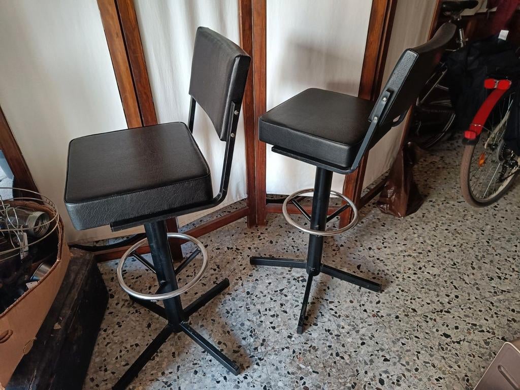 2 barstoelen barkrukken vintage retro, Huis en Inrichting, Barkrukken, Ophalen