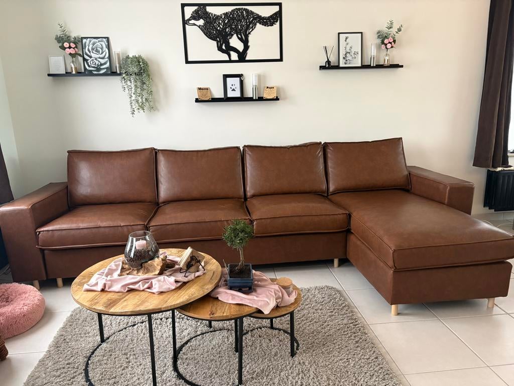 Zetel 4-zit met chaise longue, Enlèvement, Comme neuf