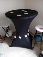 Hoge staantafel met hoes en 2 krukken nieuw, 2 krukken, Ophalen