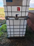 2 ibc containers 1000 liter, Tuin en Terras, Ophalen, Zo goed als nieuw, Metaal, Met kraantje