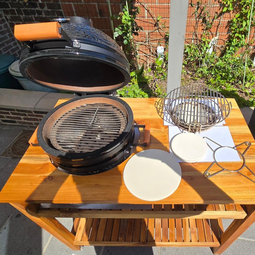 Kamado barbecue, Tuin en Terras, Ophalen, Zo goed als nieuw, Baste Kamado, Met accessoires