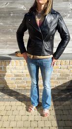 damesjasje kunstleder zwart, Kleding | Dames, Jassen | Winter, Zwart, Zo goed als nieuw, Maat 36 (S), Ophalen