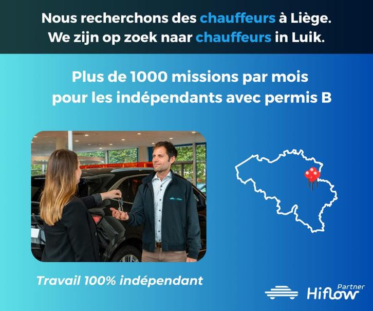 À la recherche de chauffeurs indépendants à Liège, Offres d'emploi, Emplois | Chauffeurs, Freelance ou Intérim