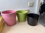 Keramische bloempotten, Tuin en Terras, Bloempotten, Ophalen, Zo goed als nieuw