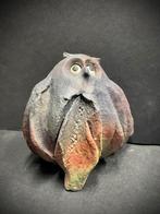 Hibou en céramique fait main — objet d'art unique, Enlèvement ou Envoi