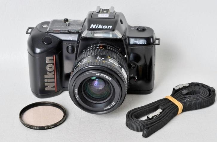 Nikon F-401 s + 35-70 mm 3,3 -4,5 + skylight Nikon 52 mm, TV, Hi-fi & Vidéo, Appareils photo analogiques, Utilisé, Reflex miroir