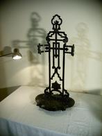 Antieke gietijzeren zwarte paraplustandaard., Ophalen of Verzenden