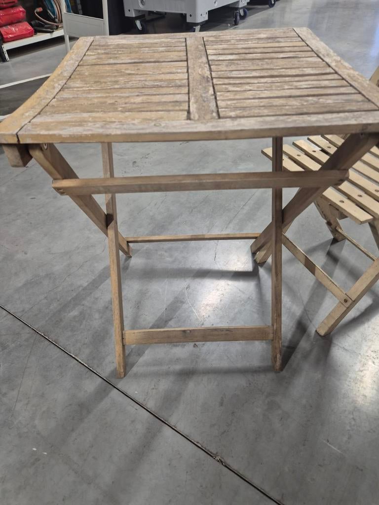 opvouwbaar terrastafeltje en stoel, Ophalen