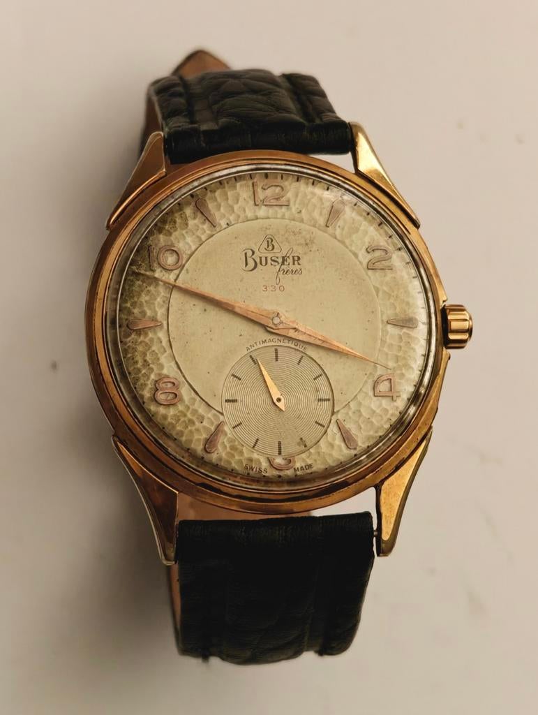 Buser & Frères horloge, Handtassen en Accessoires, Horloges | Antiek, Polshorloge