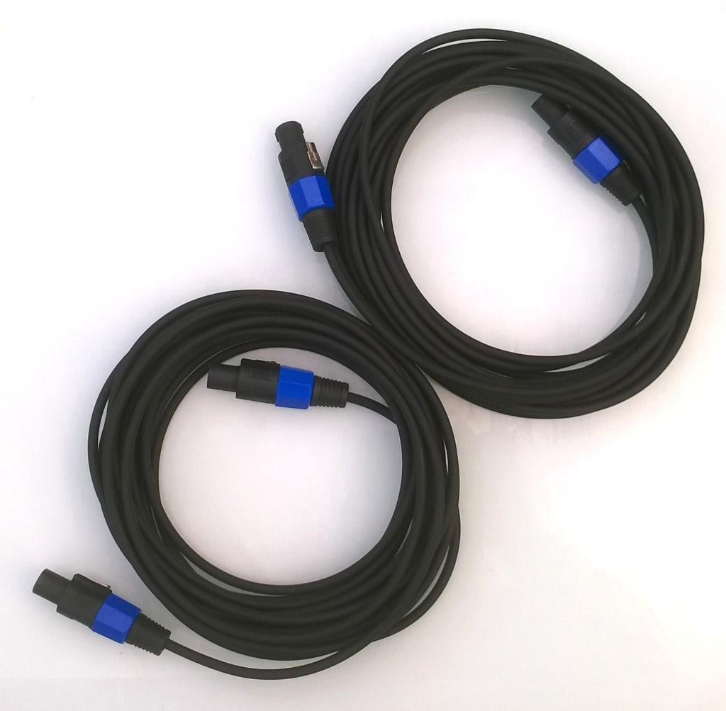 Luidsprekersnoeren 2x5 meter, budget-uitvoering, Enlèvement ou Envoi, Comme neuf, Haut-parleur ou Amplificateur