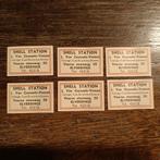 6 x Lucifer etiket Shell Station Elverdinge Ieper, Enlèvement ou Envoi