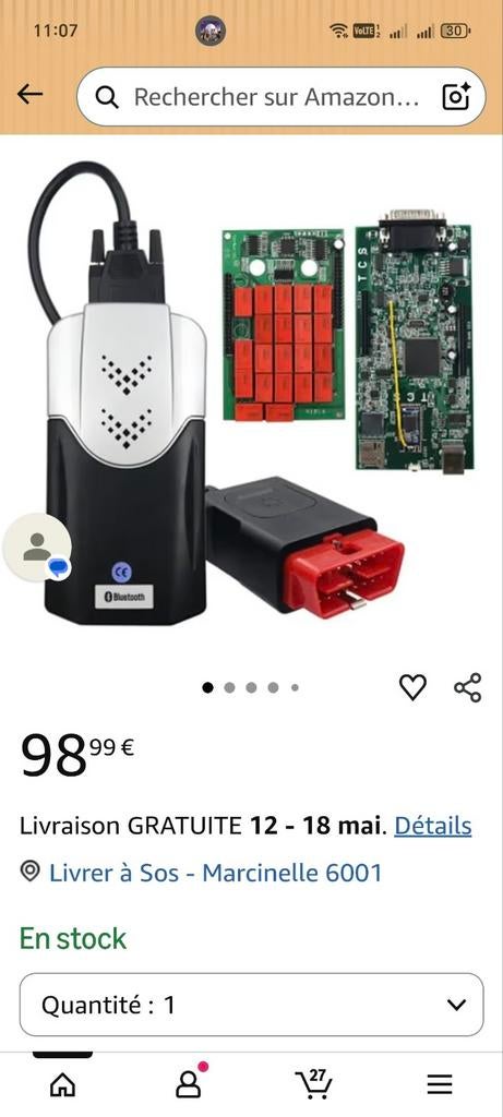 Delphi boîtier obd2, Enlèvement ou Envoi