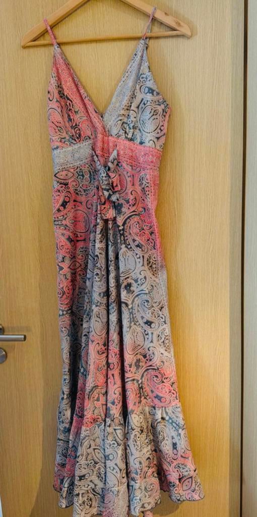 Robe longue style bohème chic, Kleding | Dames, Jurken, Zo goed als nieuw, Maat 38/40 (M), Overige kleuren, Onder de knie, Ophalen of Verzenden