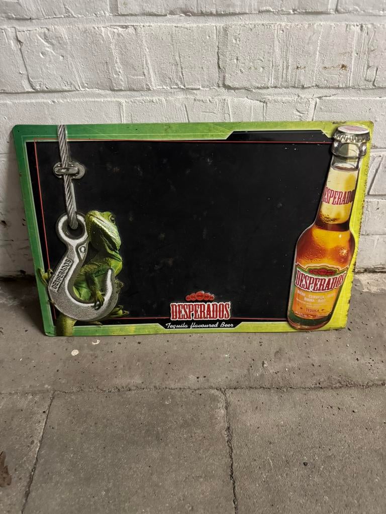 Emaillebord Desperados 60x40, Antiek en Kunst, Ophalen