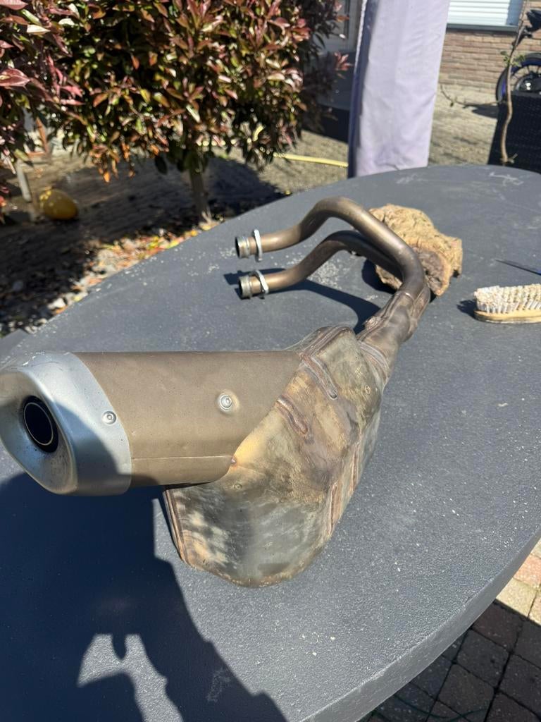 Yamaha mt07 uitlaat orgineel, Motoren, Ophalen, Gebruikt