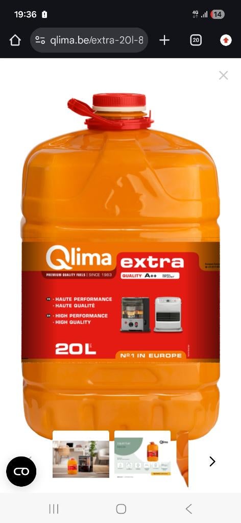 Qlima, kachelbrandstof, 20L, Enlèvement