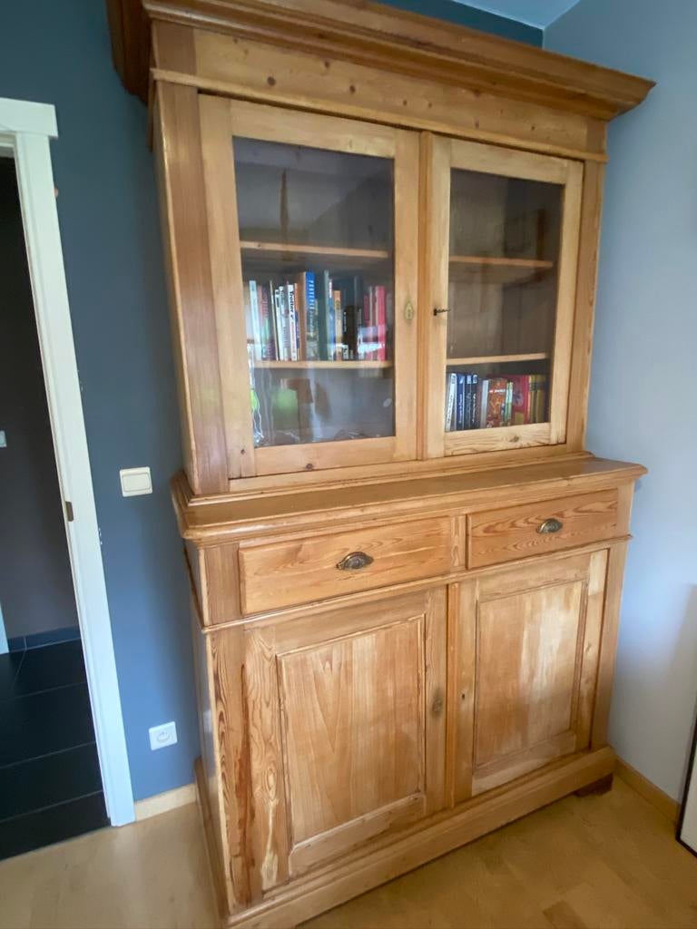 Vitrine entièrement en bois, Avec tablette(s), Enlèvement, Utilisé, 200 cm ou plus