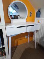 Petite table de maquillage avec miroir et 2 tiroirs, Enlèvement, Utilisé
