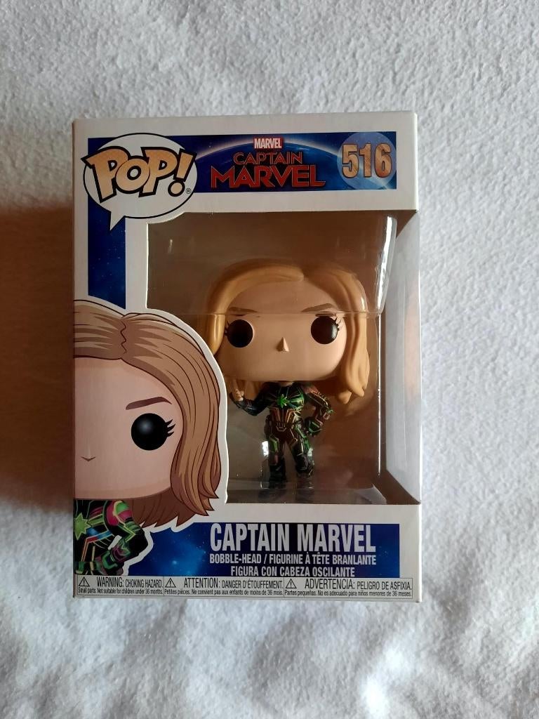 Funko Pop! Captain Marvel 516, Verzamelen, Poppetjes en Figuurtjes, Zo goed als nieuw, Ophalen