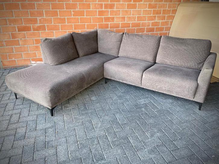 Hoeksalon in stof / NIEUWSTAAT, Huis en Inrichting, Zetels | Zetels, Zo goed als nieuw, Stof, Ophalen