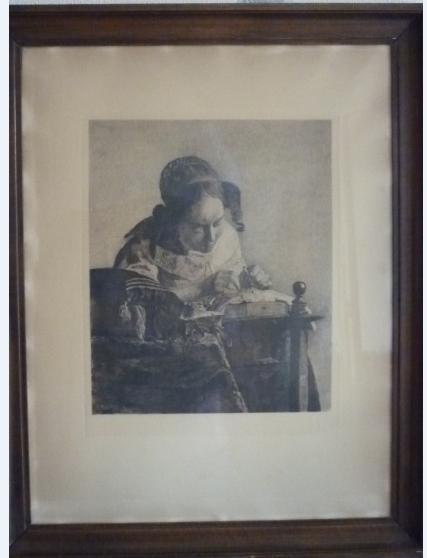 Schilderij The Lacemaker - J. Vermeer, Antiek en Kunst, Kunst | Schilderijen | Klassiek, Ophalen