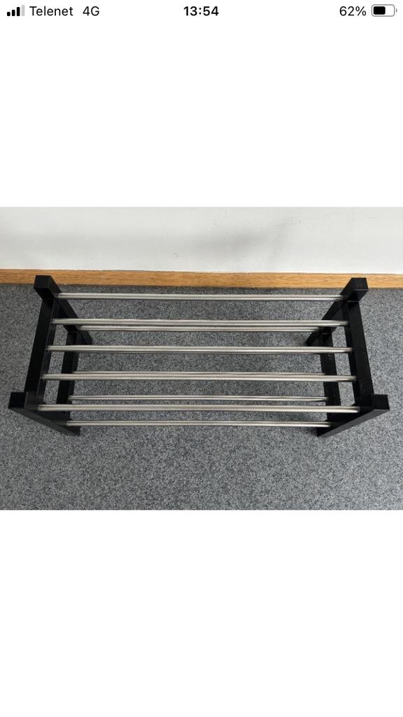 Étagère à chaussures Ikea Tsusig brun noir, Enlèvement, Comme neuf, Brun