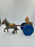 Blikken speelgoed Gama Germany Ezel met kar, Antiek en Kunst, Ophalen of Verzenden