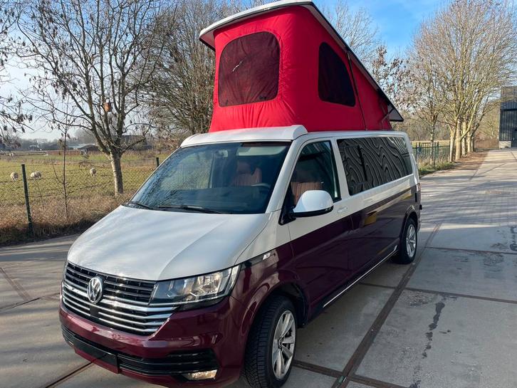 VW T 6.1 Camper voor 4 per. M1-kenteken, Caravans en Kamperen, Mobilhomes, Particulier, tot en met 4, Buscamper of Camperbus, Volkswagen
