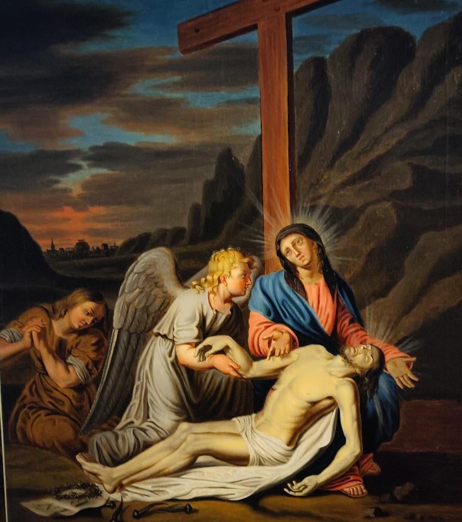 13e statie Jezus wordt van het kruis afgedaan, Antiek en Kunst, Ophalen of Verzenden