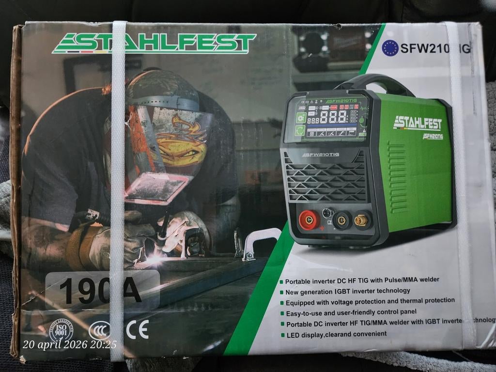 Stahlfest SFW210TIG NIEUW, Enlèvement