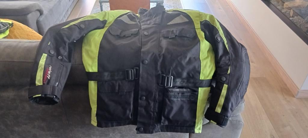 Gilet de moto noir avec jaune fluo, Animaux & Accessoires, Enlèvement