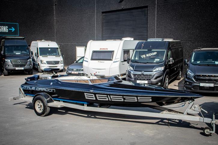 Speedboot Little Dragon 1972 Composiet 7.4 V8 454 Long BLock, Watersport en Boten, Speedboten, Zo goed als nieuw, 6 meter of meer