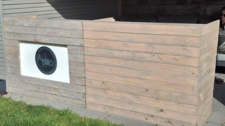 Opklapbare toog/barmeubels 2x hout, Hobby en Vrije tijd, Overige Hobby en Vrije tijd, Gebruikt, Ophalen