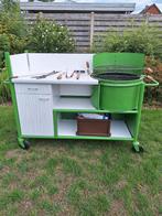 Unieke mobiele BBQ op wielen – met accessoires, Jardin & Terrasse, Cuisines extérieures, Enlèvement, Charbon