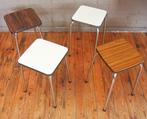 Vintage Formica Krukjes Uit Jaren 60 / Hagelwit & Bruin, Ophalen of Verzenden, Zo goed als nieuw