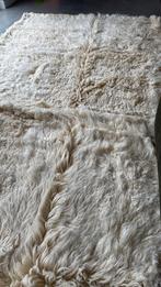 Shaggy Tapijt Wol Hoogpolig Beige / Wit, Maison & Meubles, Ameublement | Tapis & Moquettes, 200 cm ou plus, 200 cm ou plus, Comme neuf