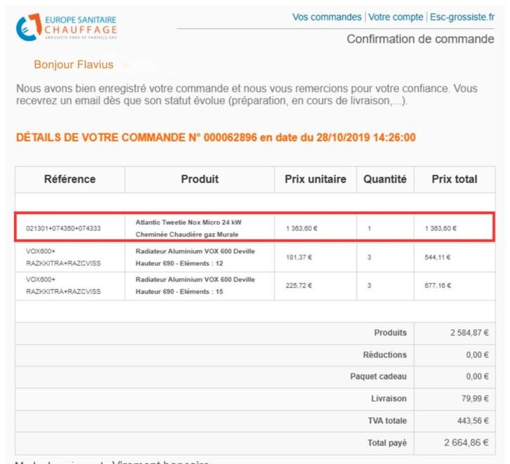 Chaudière murale gaz Atlantic Tweetie NOx, Maison & Meubles, Maison & Meubles | Autre, Neuf, Enlèvement